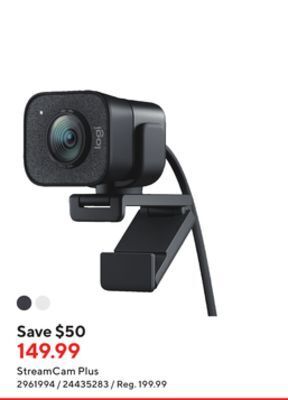 Staples Logitech streamcam plus offer
