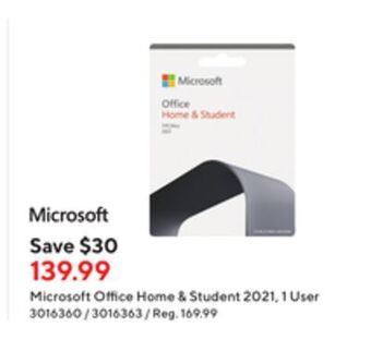 Staples Microsoft office home & student 2021, 1 user offer