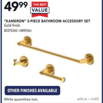 Lowe's Allen + roth "kameron" 3-piece bathroom accessory set offer
