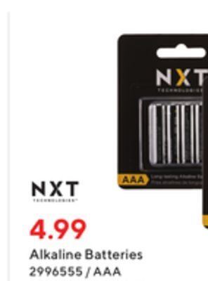 Staples Nxt technologies aaa alkaline battery offer