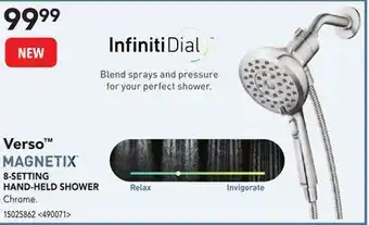 Lowe's Moen verso magnetix 8-setting hand-held shower offer