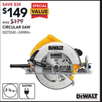 Lowe's Dewalt circular saw offer