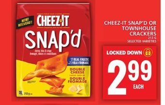 Food Basics Cheez-it snap'd or townhouse cracker offer