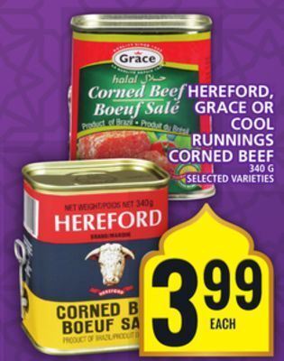 Food Basics Hereford, grace or cool runnings corned beef offer