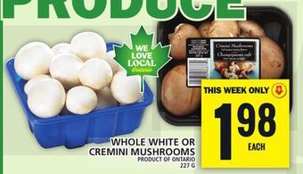 Food Basics Whole white or cremini mushrooms offer