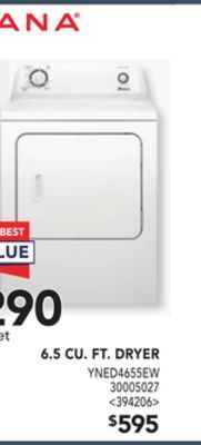 Lowe's Amana 6.5 cu. ft. dryer offer