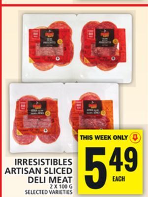 Food Basics Irresistibles artisan sliced deli meat offer