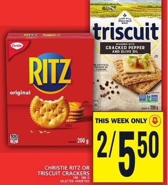 Food Basics Christie ritz or triscuit crackers offer