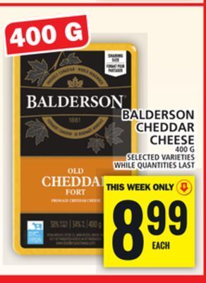 Food Basics Balderson cheddar cheese offer