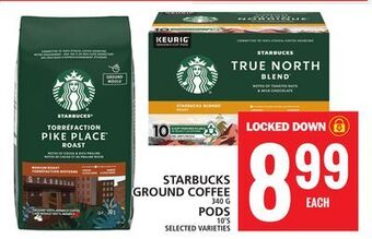 Food Basics Starbucks ground coffee or pods offer