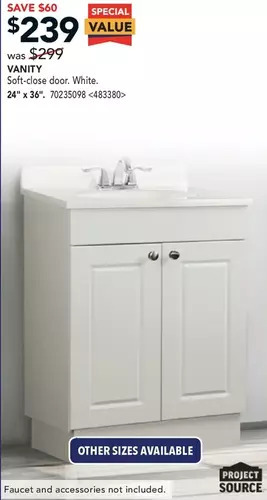 Lowe's Project source vanity offer