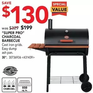 Lowe's Char-griller "super pro" charcoal barbecue offer