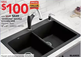 Lowe's Blanco "diamond" double kitchen sink offer