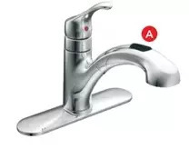 Lowe's Moen "renzo" pull-out kitchen faucet. chrome finish offer