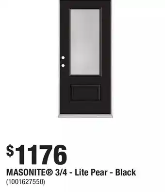 Home Depot Masonite 3/4 - lite pear - black offer