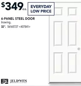 Lowe's Jeld-wen 6-panel steel door offer