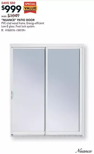 Lowe's Nuance patio door offer