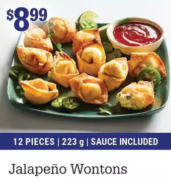 M & M Food Market Jalapeño wontons offer