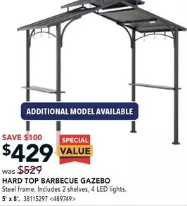 Lowe's Hard top barbecue gazebo offer