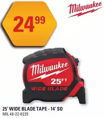 NAPA Auto Parts 25' wide blade tape milwaukee offer