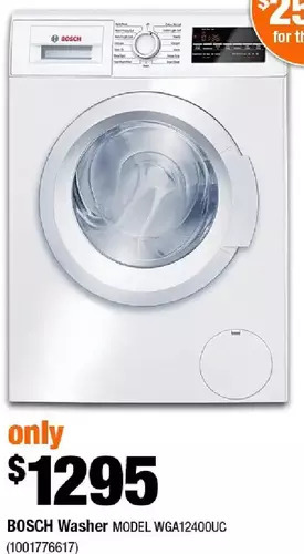 Home Depot Bosch washer offer