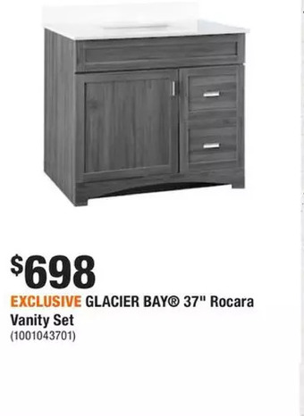Home Depot Glacier bay 37" rocara vanity set offer
