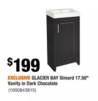 Home Depot Glacier bay simard 17.50" vanity in dark chocolate offer
