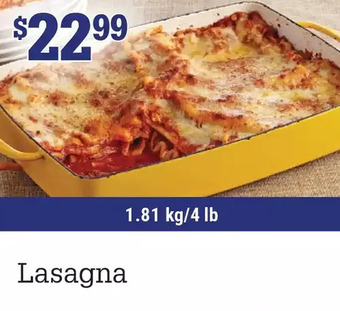 M & M Food Market Lasagna offer