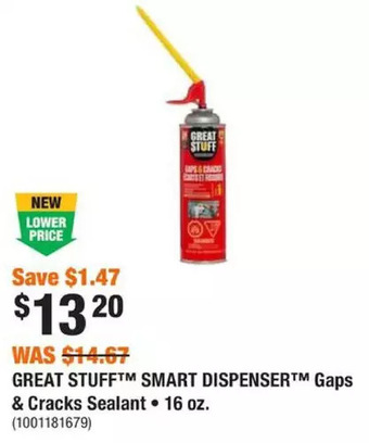 Home Depot Great stuff smart dispenser gaps & cracks sealant • 16 oz. offer