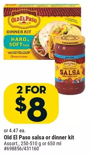 Giant Tiger Old el paso salsa offer