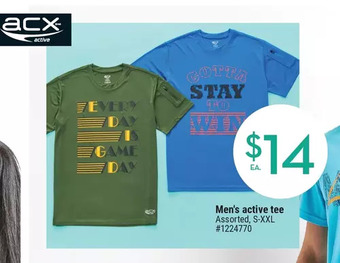 Giant Tiger Men's active tee offer