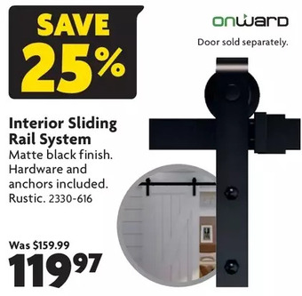 Home Hardware Interior sliding rail system offer