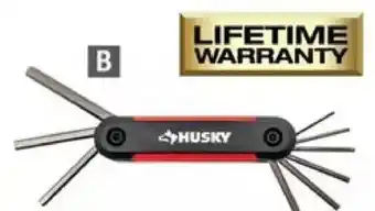 Home Depot Husky 9-piece sae folding hex key set offer