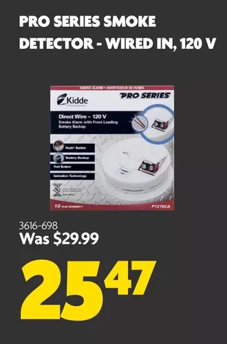 Home Hardware Pro series smoke detector - wired in, 120 v offer