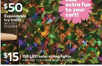 Giant Tiger 150 led solar string lights offer