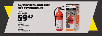 Home Hardware 2a/10bc rechargeable fire extinguisher | 3a/40bc | 4a/60bc offer