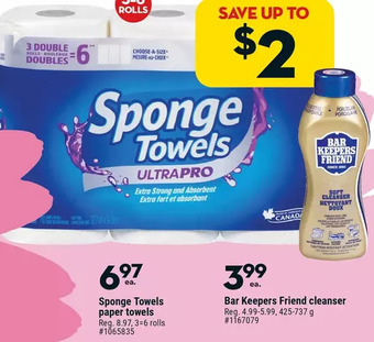 Giant Tiger Sponge towels paper towels offer