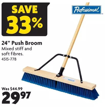 Home Hardware 24" push broom offer