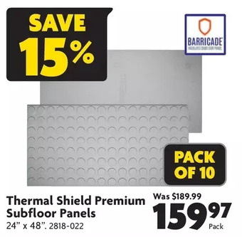 Home Hardware Thermal shield premium subfloor panels offer