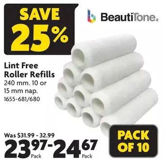 Home Hardware Lint free roller refills offer