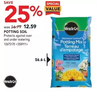 RONA Miracle-gro potting soil offer