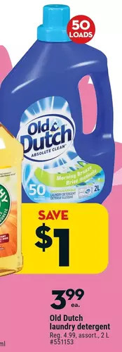 Giant Tiger Old dutch laundry detergent offer
