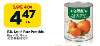 Giant Tiger E.d. smith pure pumpkin offer