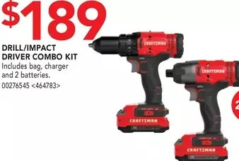 RONA Craftsman drill/impact driver combo kit offer