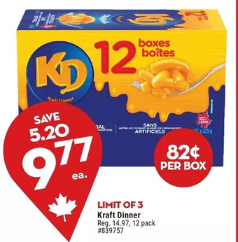 Giant Tiger Kraft dinner offer
