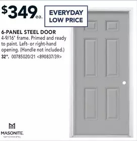 RONA 6-panel steel door offer