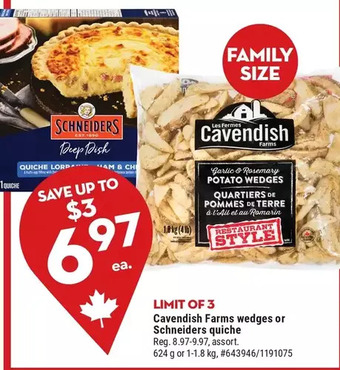 Giant Tiger Cavendish farms wedges offer