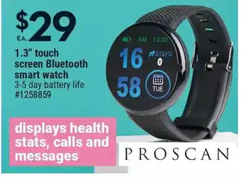 Giant Tiger 1.3" touch screen bluetooth smart watch offer