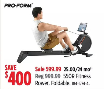 Canadian Tire Pro-form 550r fitness rower offer