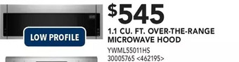 RONA Whirlpool 1.1 cu. ft. over-the-range microwave hood offer
